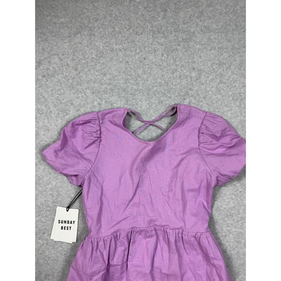 Sunday Best Womens Size 2XS Saida Mini Dress Linen Organic Cotton NWT - Picture 8 of 10